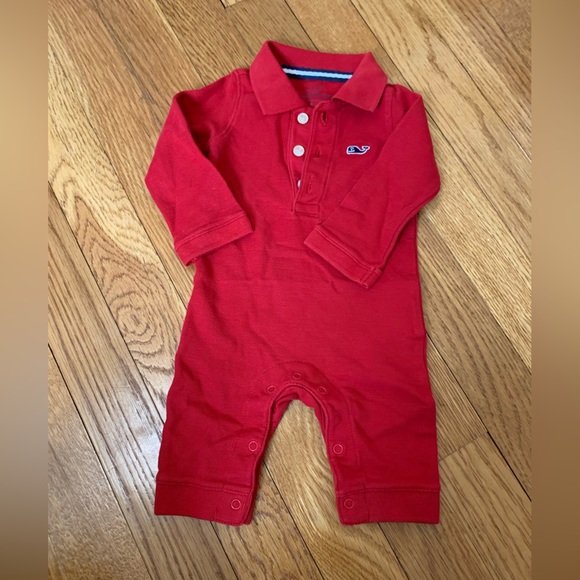 Vineyard Vines Red Polo One Piece Size 0-3 Mths - Picture 1 of 3